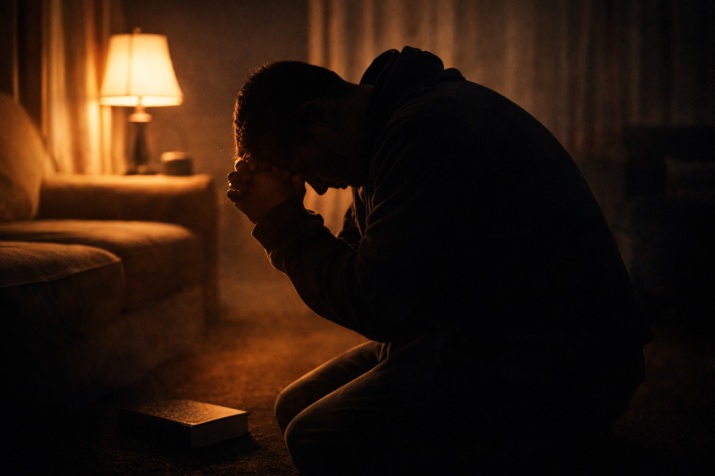 Christian praying during spiritual battle – why people feel sleepy when praying (Matthew 26:41)