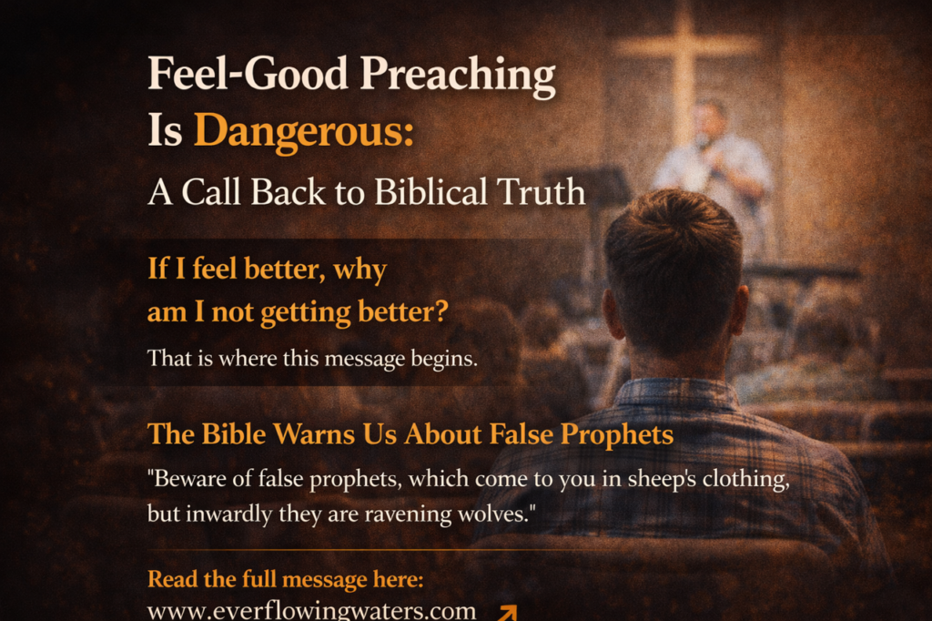 Feel good preaching vs biblical truth illustration warning about false prophets Matthew 7:15