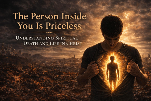 The person inside you is priceless spiritual meaning illustration showing inner soul value through Jesus Christ