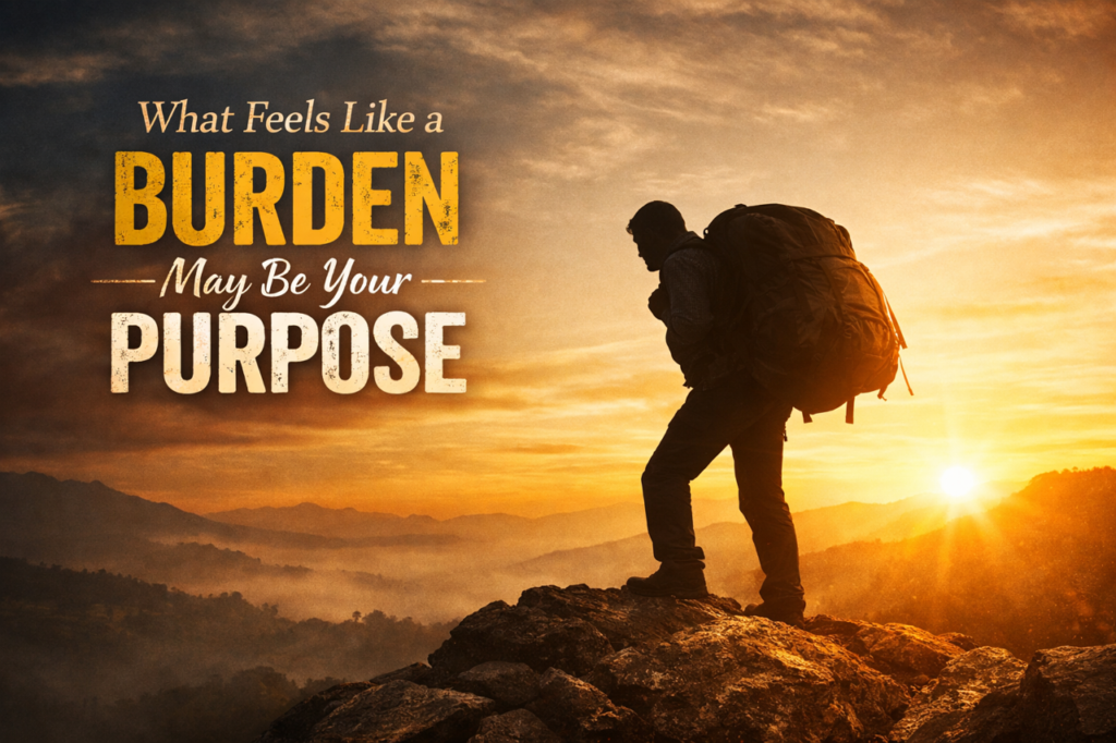 man walking toward light representing purpose through responsibility and spiritual growth